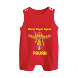 Ravan Slayer Squad Button Romper - RED - New Born (Chest 18")