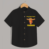 Ravan Slayer Squad Shirt | Personalized Baby Shirt for Dussehra - BLACK - 0 - 6 Months Old (Chest 23")