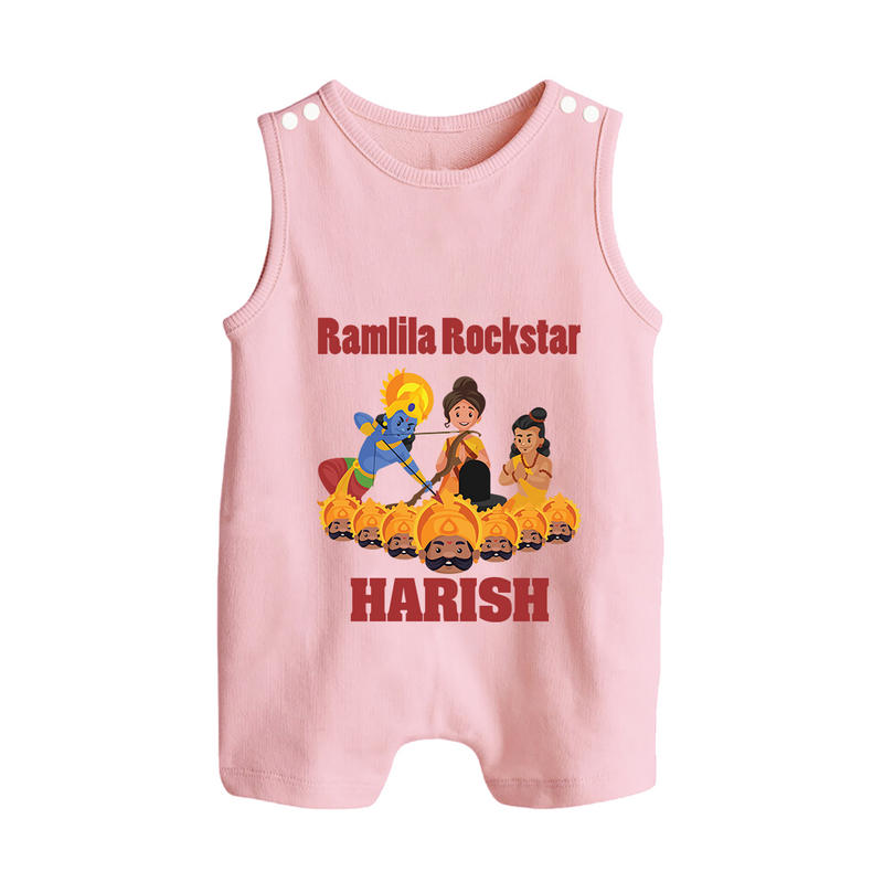 Ramlila Rockstar Romper Suit | Custom Baby Romper Suit for Festival Fun - BABY PINK - 0 - 5 Months Old (Chest 18")