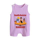 Ramlila Rockstar Romper Suit | Custom Baby Romper Suit for Festival Fun - LILAC - 0 - 5 Months Old (Chest 18")