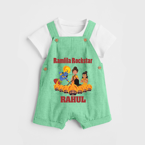 Ram Leela Rockstar Dungaree - GREEN - 0 - 5 Months Old (Chest 18")