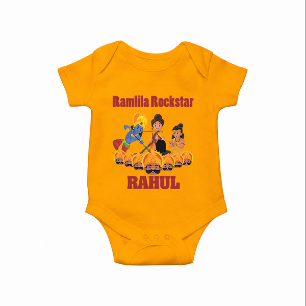 Ram Leela Rockstar Romper - CHROME YELLOW - New Born (Chest 14")