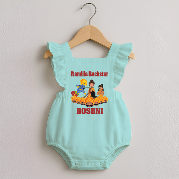 Ram Leela Rockstar Romper frock - MINT GREEN - 0 - 3 Months Old (Chest 19")