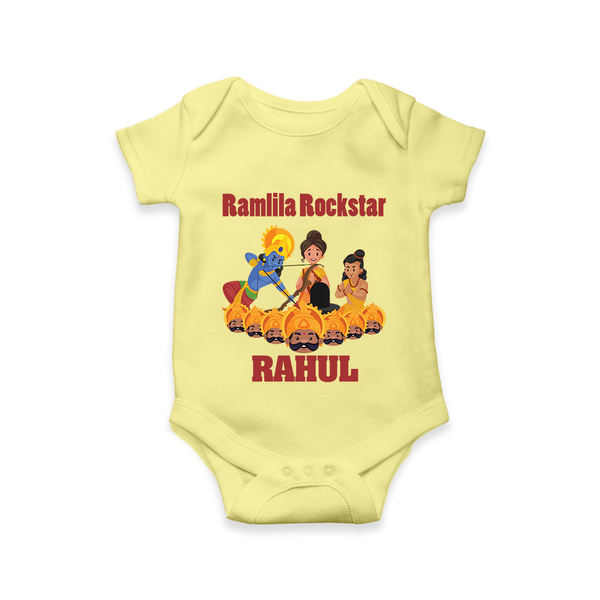 Ram Leela Rockstar Romper - PASTEL YELLOW - New Born (Chest 14")