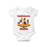 Ram Leela Rockstar Romper - WHITE - New Born (Chest 14")
