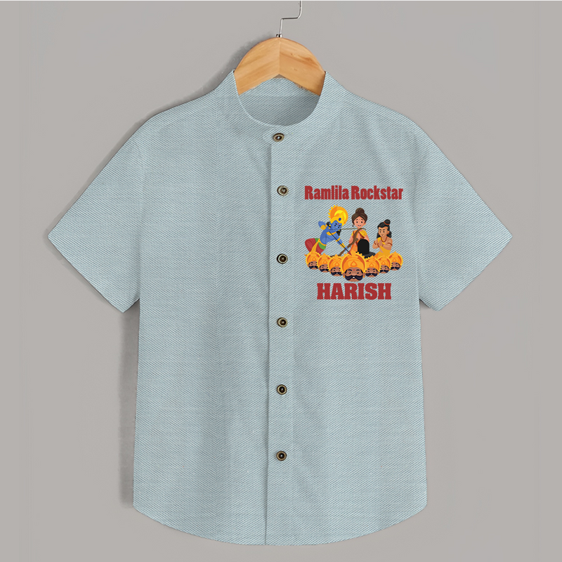 Ramlila Rockstar Shirt | Custom Baby Shirt for Festival Fun - ARCTIC BLUE - 0 - 6 Months Old (Chest 23")