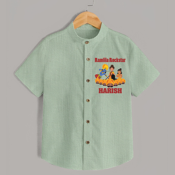 Ramlila Rockstar Shirt | Custom Baby Shirt for Festival Fun - MINT GREEN - 0 - 6 Months Old (Chest 23")