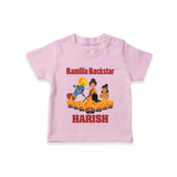 Ramlila Rockstar Tshirt | Custom Baby Tshirt for Festival Fun - BABY PINK - 0-5 Months Old (Chest 17")