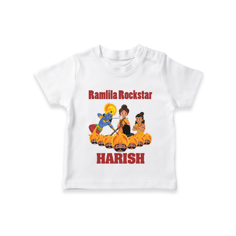 Ramlila Rockstar Tshirt | Custom Baby Tshirt for Festival Fun - WHITE - 0-5 Months Old (Chest 17")