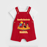 Ram Leela Rockstar Dungaree - RED - 0 - 5 Months Old (Chest 18")