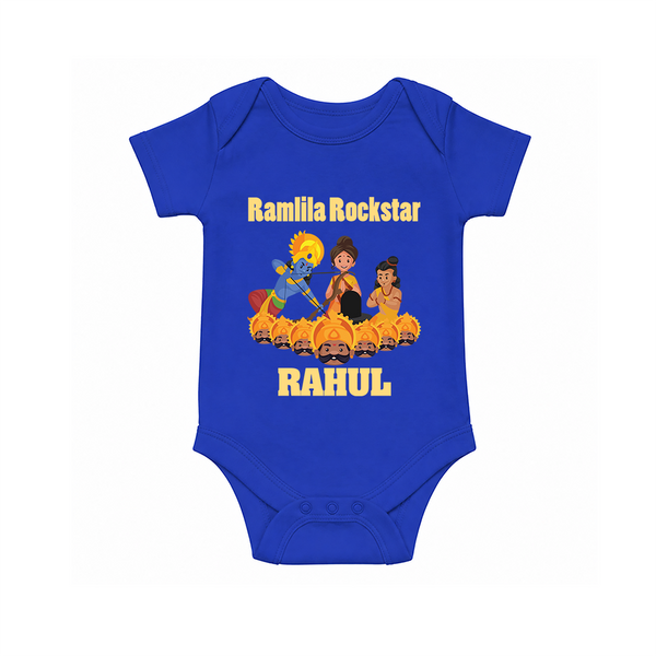 Ram Leela Rockstar Romper - COBALT BLUE - New Born (Chest 14")