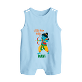 Little Ram Archer Button Romper - BABY BLUE - New Born (Chest 18")