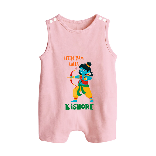 Little Ram Lalla Romper Suit | Personalized Baby Romper Suit for Ayodhya Celebration - BABY PINK - 0 - 5 Months Old (Chest 18")