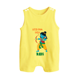 Little Ram Archer Button Romper - PASTEL YELLOW - New Born (Chest 18")