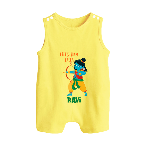 Little Ram Archer Button Romper - PASTEL YELLOW - New Born (Chest 18")