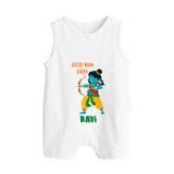Little Ram Archer Button Romper - WHITE - New Born (Chest 18")