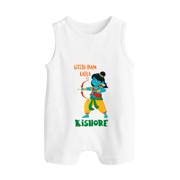 Little Ram Lalla Romper Suit | Personalized Baby Romper Suit for Ayodhya Celebration - WHITE - 0 - 5 Months Old (Chest 18")