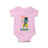 Little Ram Lalla Romper | Personalized Baby Romper for Ayodhya Celebration - BABY PINK - New Born (Chest 14")