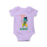 Little Ram Lalla Romper | Personalized Baby Romper for Ayodhya Celebration - LILAC - New Born (Chest 14")