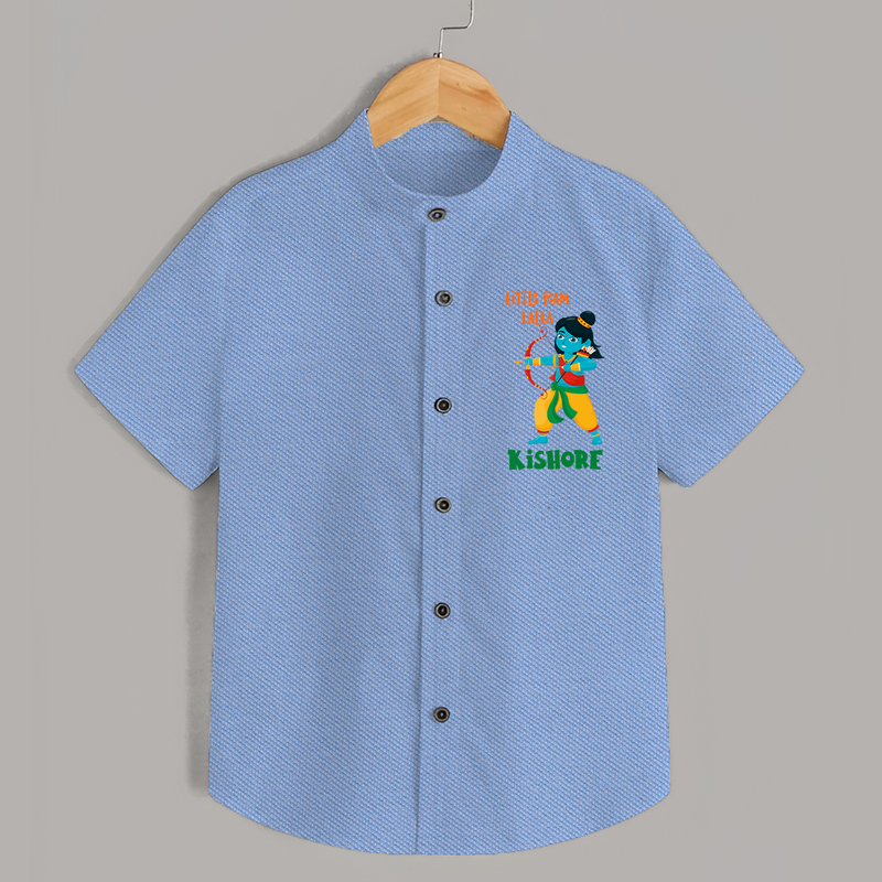 Little Ram Lalla Shirt | Personalized Baby Shirt for Ayodhya Celebration - SKY BLUE - 0 - 6 Months Old (Chest 23")