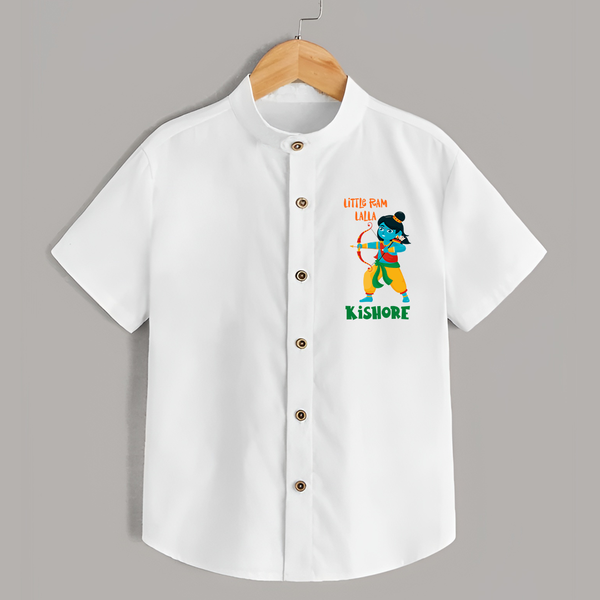 Little Ram Lalla Shirt | Personalized Baby Shirt for Ayodhya Celebration - WHITE - 0 - 6 Months Old (Chest 23")