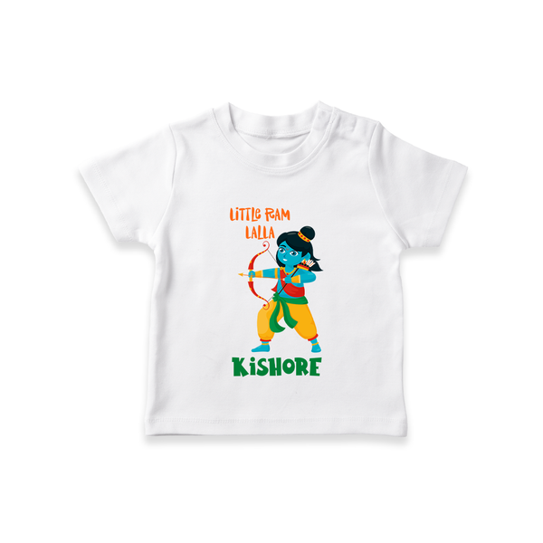 Little Ram Lalla Tshirt | Personalized Baby Tshirt for Ayodhya Celebration - WHITE - 0-5 Months Old (Chest 17")