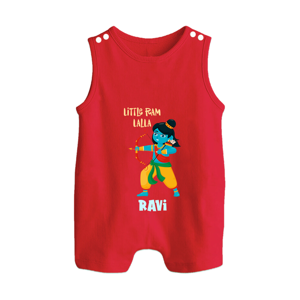 Little Ram Archer Button Romper - RED - New Born (Chest 18")