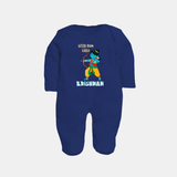 Little Ram Lalla Sleep Suit | Personalized Baby Sleep Suit for Ayodhya Celebration - NAVY BLUE - New Born (Chest 7.5")