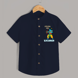 Little Ram Lalla Shirt | Personalized Baby Shirt for Ayodhya Celebration - NAVY BLUE - 0 - 6 Months Old (Chest 23")