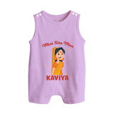 Mini Sita Maa Romper Suit | Custom Baby Romper Suit for Festival Spirit - LILAC - 0 - 5 Months Old (Chest 18")