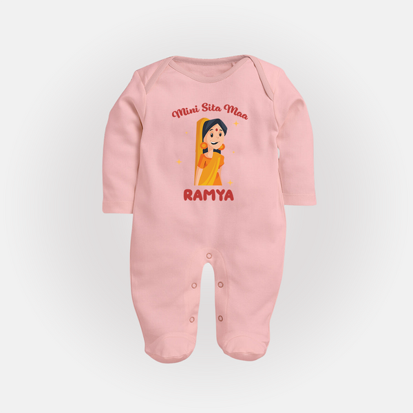 Mini Sita Maa Full Body Suit - BABY PINK - New Born (Chest 7.5")