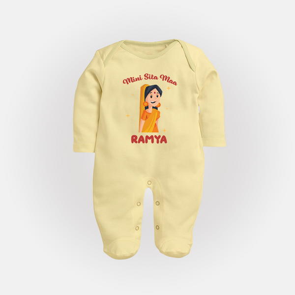 Mini Sita Maa Full Body Suit - PASTEL YELLOW - New Born (Chest 7.5")