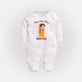 Mini Sita Maa Full Body Suit - WHITE - New Born (Chest 7.5")