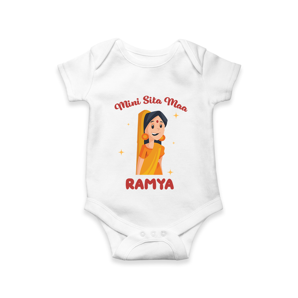 Mini Sita Maa Romper - WHITE - New Born (Chest 14")