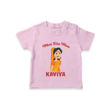Mini Sita Maa Tshirt | Custom Baby Tshirt for Festival Spirit - BABY PINK - 0-5 Months Old (Chest 17")