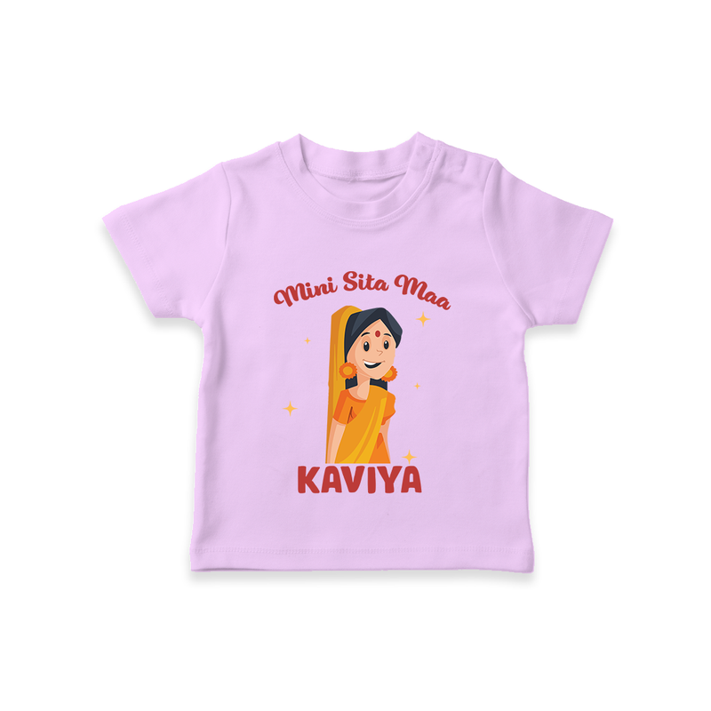 Mini Sita Maa Tshirt | Custom Baby Tshirt for Festival Spirit - LILAC - 0-5 Months Old (Chest 17")