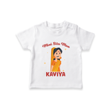 Mini Sita Maa Tshirt | Custom Baby Tshirt for Festival Spirit - WHITE - 0-5 Months Old (Chest 17")