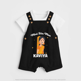 Mini Sita Maa Dungaree Set | Custom Baby Dungaree Set for Festival Spirit - BLACK - 0 - 5 Months Old (Chest 18")