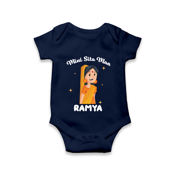 Mini Sita Maa Romper - NAVY BLUE - New Born (Chest 14")