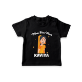 Mini Sita Maa Tshirt | Custom Baby Tshirt for Festival Spirit - BLACK - 0-5 Months Old (Chest 17")