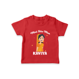 Mini Sita Maa Tshirt | Custom Baby Tshirt for Festival Spirit - RED - 0-5 Months Old (Chest 17")