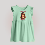 Ayodhya Cutie Baby frock | Personalized Baby frock for Dussehra Festivities - MINT GREEN - 0 - 3 Months Old (Chest 17")