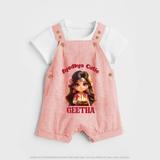 Ayodhya Princess Dungaree - PEACH - 0 - 5 Months Old (Chest 18")