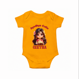 Ayodhya Princess Romper - CHROME YELLOW - New Born (Chest 14")