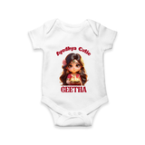 Ayodhya Princess Romper - WHITE - New Born (Chest 14")