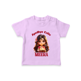 Ayodhya Cutie Tshirt | Personalized Baby Tshirt for Dussehra Festivities - LILAC - 0-5 Months Old (Chest 17")