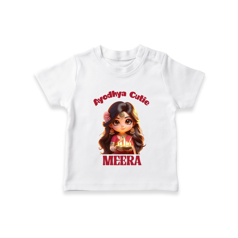 Ayodhya Cutie Tshirt | Personalized Baby Tshirt for Dussehra Festivities - WHITE - 0-5 Months Old (Chest 17")