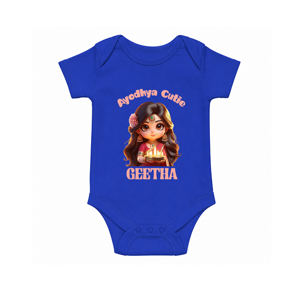 Ayodhya Princess Romper - COBALT BLUE - New Born (Chest 14")