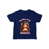 Ayodhya Cutie Tshirt | Personalized Baby Tshirt for Dussehra Festivities - NAVY BLUE - 0-5 Months Old (Chest 17")