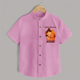 Chhota Hanuman Shirt | Custom Baby Shirt for Little Devotees - BABY PINK - 0 - 6 Months Old (Chest 23")